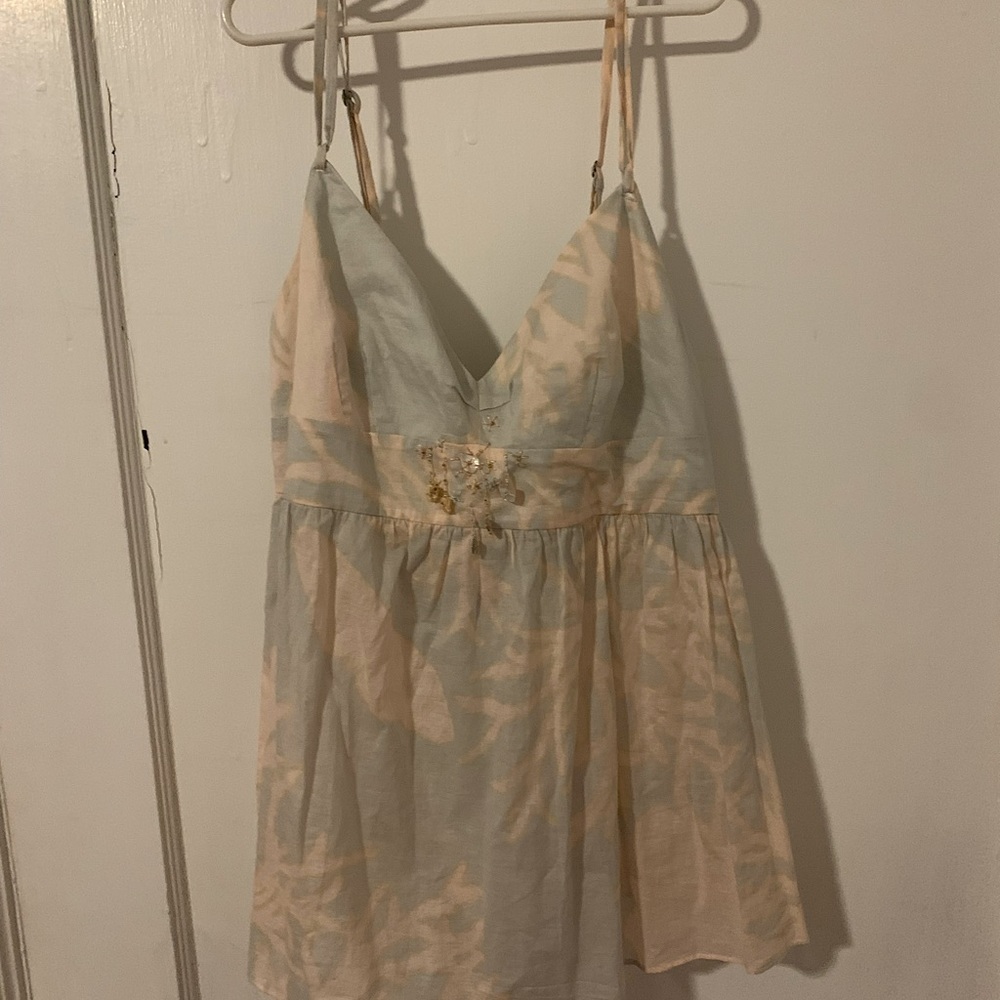 Rebecca Taylor pale pink and blue coral pattern tank. Size 6
